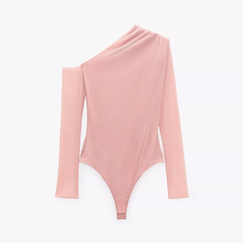 Zara Shiny Asymmetric Bodysuit